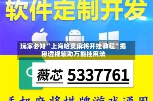 玩家必知“上海哈灵麻将开挂教程”揭秘透视辅助万能挂用法