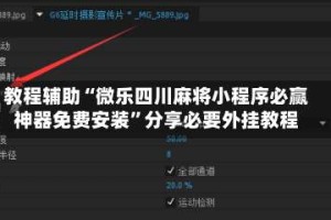 教程辅助“微乐四川麻将小程序必赢神器免费安装”分享必要外挂教程
