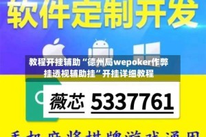 教程开挂辅助“德州局wepoker作弊挂透视辅助挂”开挂详细教程
