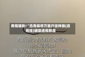 教程辅助!“迅奇麻将万能开挂神器(透视挂)辅助透视教程