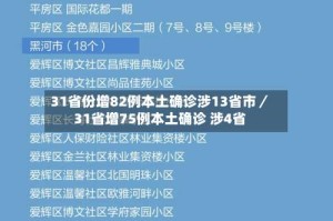 31省份增82例本土确诊涉13省市／31省增75例本土确诊 涉4省