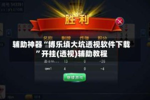 辅助神器“博乐填大坑透视软件下载”开挂(透视)辅助教程