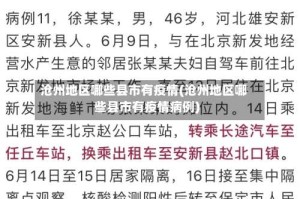 沧州地区哪些县市有疫情(沧州地区哪些县市有疫情病例)