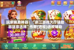 玩家辅助神器：“浙江游戏大厅辅助器随意选牌”作弊(透视)透视辅助