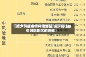 【减少前往疫情风险地区,减少前往疫情风险地区的通知】