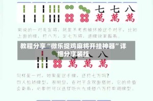 教程分享“微乐捉鸡麻将开挂神器”详细分享装挂