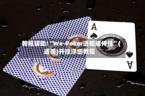 教程辅助!“We-Poker透视插件挂”(透视)开挂详细教程