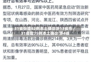 31省份增82例本土确诊涉13省市／31省增75例本土确诊 涉4省