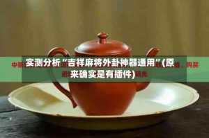 实测分析“吉祥麻将外卦神器通用”(原来确实是有插件)
