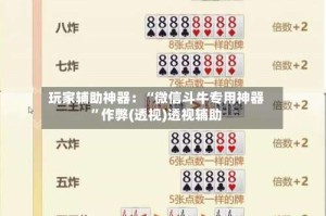 玩家辅助神器：“微信斗牛专用神器”作弊(透视)透视辅助