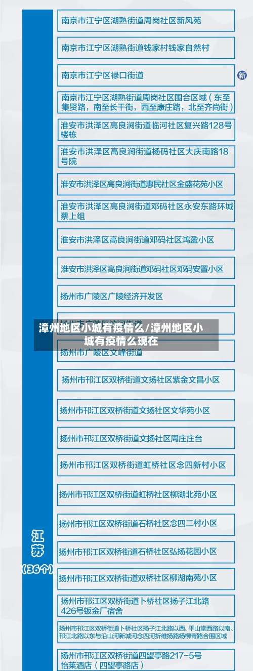 漳州地区小城有疫情么/漳州地区小城有疫情么现在-第2张图片