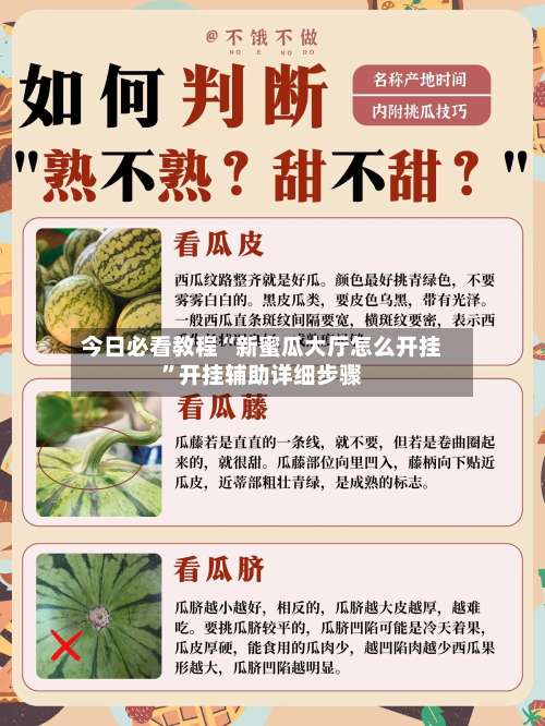 今日必看教程“新蜜瓜大厅怎么开挂”开挂辅助详细步骤-第1张图片