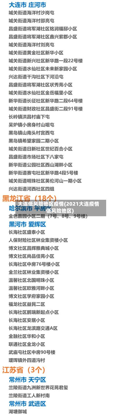 大连低风险地区疫情(2021大连疫情低风险地区)-第2张图片