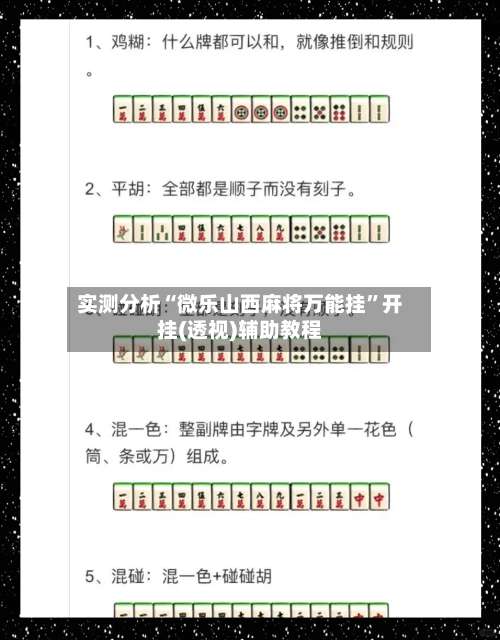 实测分析“微乐山西麻将万能挂	”开挂(透视)辅助教程-第1张图片