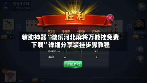 辅助神器“微乐河北麻将万能挂免费下载”详细分享装挂步骤教程-第2张图片