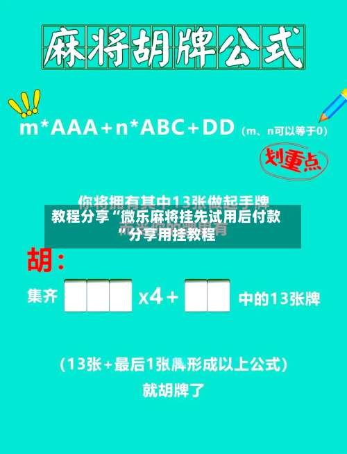 教程分享“微乐麻将挂先试用后付款	”分享用挂教程-第3张图片