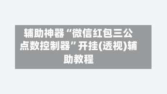 辅助神器“微信红包三公点数控制器	”开挂(透视)辅助教程-第2张图片