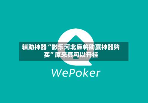 辅助神器“微乐河北麻将助赢神器购买”原来真可以开挂-第2张图片