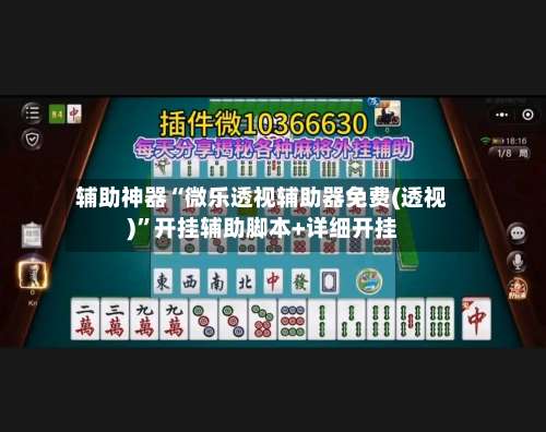 辅助神器“微乐透视辅助器免费(透视)”开挂辅助脚本+详细开挂-第1张图片