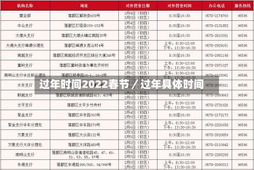 过年时间2022春节／过年具体时间-第3张图片