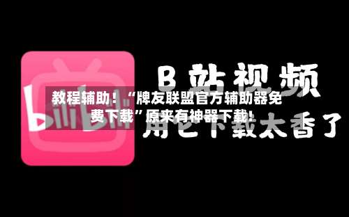 教程辅助！“牌友联盟官方辅助器免费下载	”原来有神器下载!-第2张图片