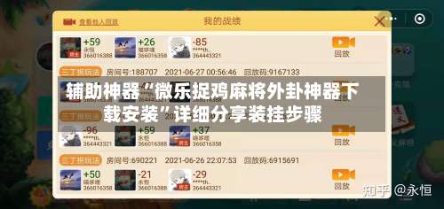 辅助神器“微乐捉鸡麻将外卦神器下载安装”详细分享装挂步骤-第1张图片