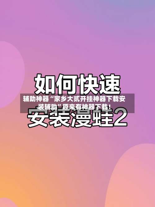 辅助神器“家乡大贰开挂神器下载安装辅助”原来有神器下载！-第3张图片