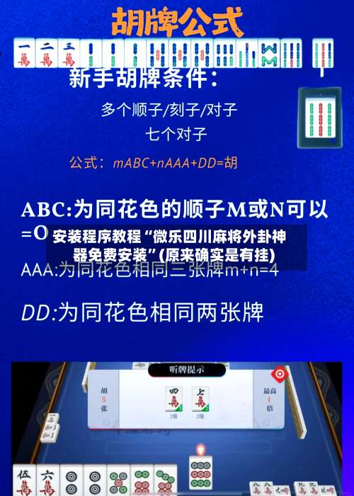 安装程序教程“微乐四川麻将外卦神器免费安装”(原来确实是有挂)-第3张图片