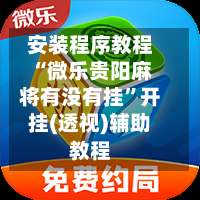 安装程序教程“微乐贵阳麻将有没有挂”开挂(透视)辅助教程-第1张图片