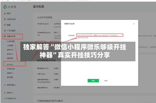 独家解答“微信小程序微乐够级开挂神器”真实开挂技巧分享-第1张图片