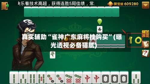 真实辅助“雀神广东麻将挂购买	”(曝光透视必备猫腻)-第1张图片
