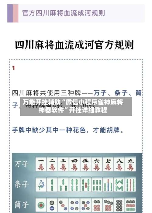 万能开挂辅助“微信小程序雀神麻将神器软件”开挂详细教程-第3张图片
