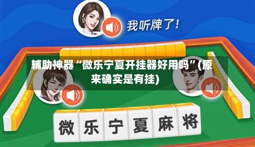 辅助神器“微乐宁夏开挂器好用吗”(原来确实是有挂)-第3张图片