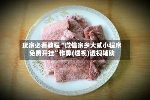 玩家必看教程“微信家乡大贰小程序免费开挂”作弊(透视)透视辅助-第3张图片