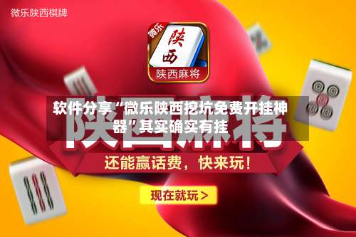 软件分享“微乐陕西挖坑免费开挂神器”其实确实有挂-第3张图片