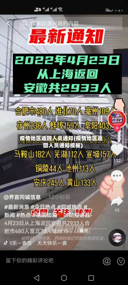 疫情地区返回人员通知(疫情地区返回人员通知模板)-第1张图片