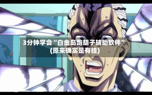 3分钟学会“白金岛跑胡子辅助软件”(原来确实是有挂)-第1张图片