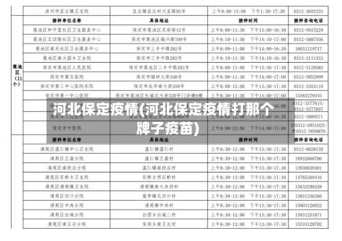 河北保定疫情(河北保定疫情打那个牌子疫苗)-第3张图片