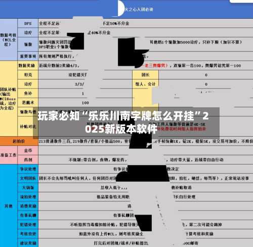 玩家必知“乐乐川南字牌怎么开挂”2025新版本软件-第2张图片
