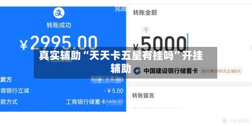 真实辅助“天天卡五星有挂吗”开挂辅助-第1张图片