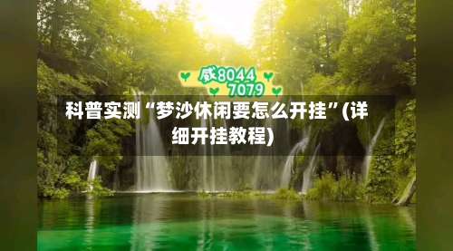 科普实测“梦沙休闲要怎么开挂”(详细开挂教程)-第2张图片