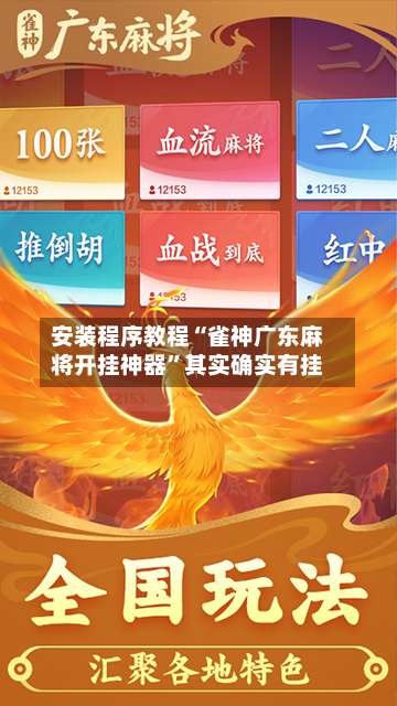 安装程序教程“雀神广东麻将开挂神器”其实确实有挂-第2张图片