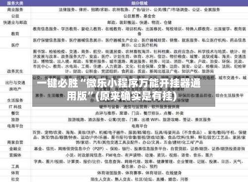 一键必胜“微乐小程序万能开挂器通用版”(原来确实是有挂)-第1张图片