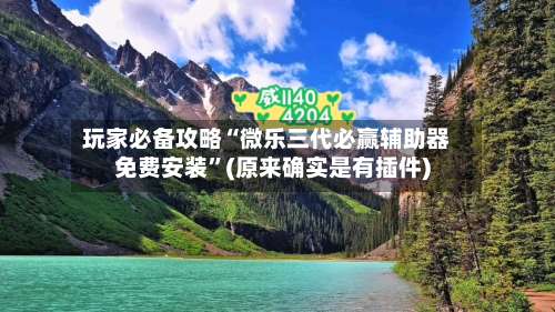 玩家必备攻略“微乐三代必赢辅助器免费安装”(原来确实是有插件)-第3张图片