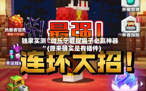 独家实测“微乐宁夏捉麻子必赢神器	”(原来确实是有插件)-第1张图片