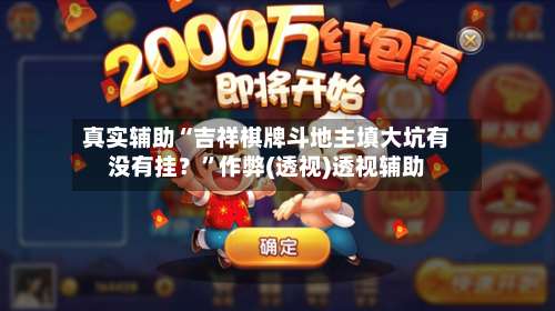 真实辅助“吉祥棋牌斗地主填大坑有没有挂？	”作弊(透视)透视辅助-第3张图片