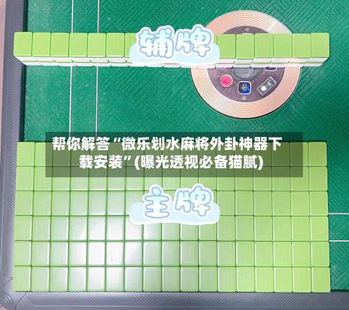 帮你解答“微乐划水麻将外卦神器下载安装”(曝光透视必备猫腻)-第3张图片