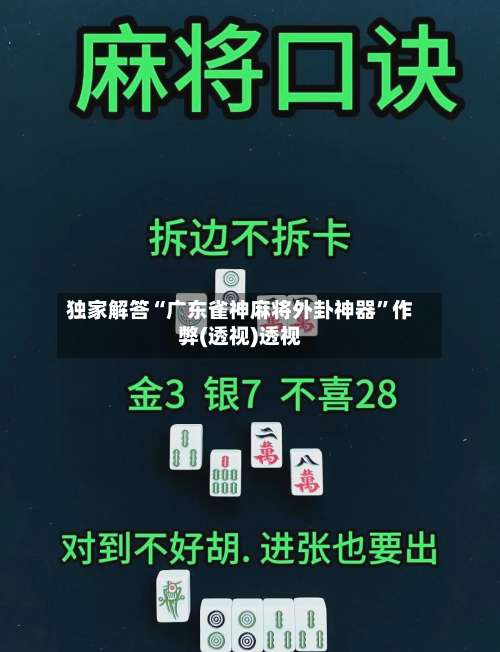 独家解答“广东雀神麻将外卦神器”作弊(透视)透视-第3张图片