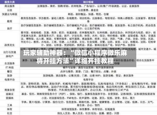 玩家辅助神器：“微信小程序微乐麻将开挂方法”详细开挂教程-第2张图片