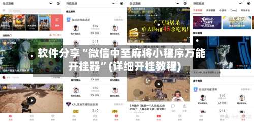 软件分享“微信中至麻将小程序万能开挂器	”(详细开挂教程)-第1张图片